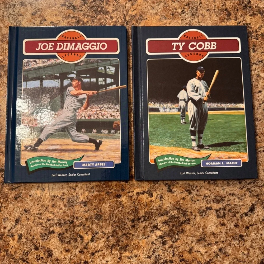 Baseball Legends Collection 6 Books: DiMaggio Cobb Babe Ruth Mays Koufax Mantle